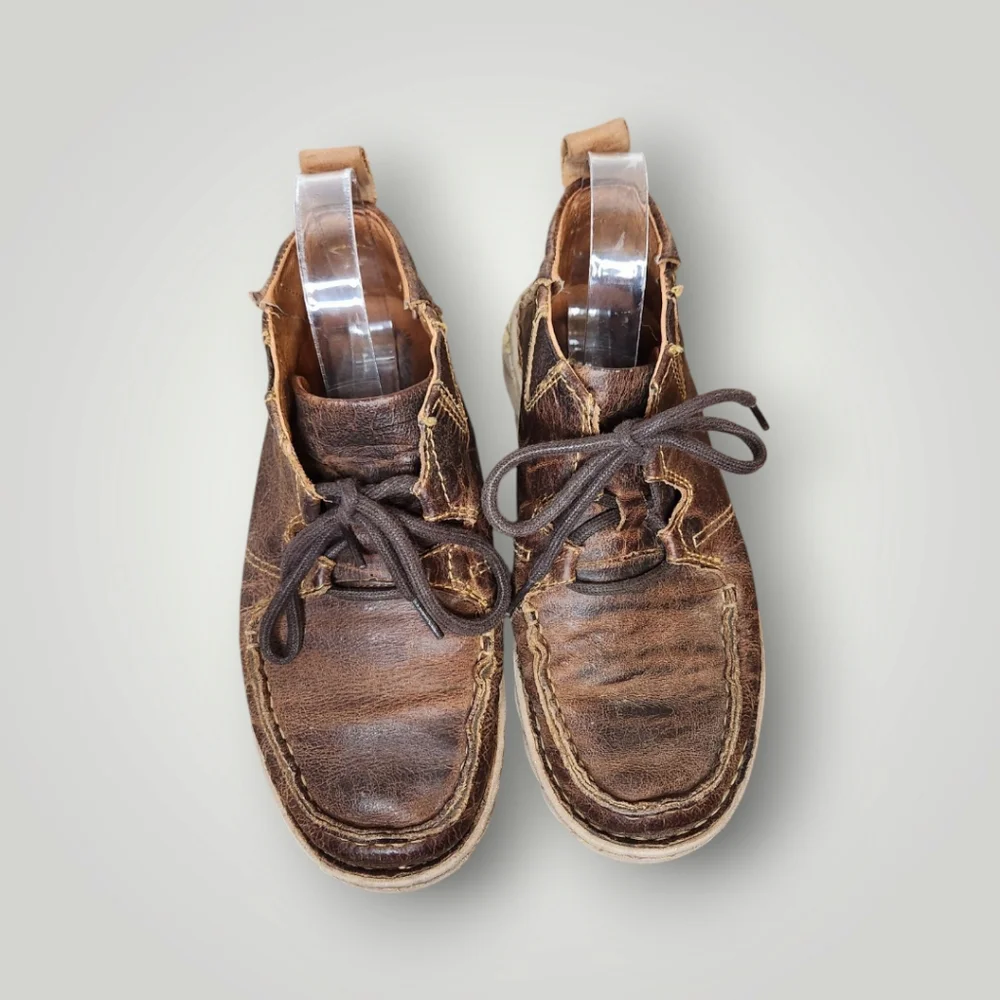 Tony Lama Lace Up Chukka Mens Brown Casual Boots TLC505 Estaganca tan Size 7.5